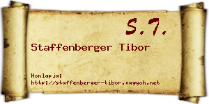 Staffenberger Tibor névjegykártya